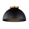 Maxim Lighting Thelonious 16'' Flush Mount, Black/Natural Aged Brass 10029BKNAB - alternate 1
